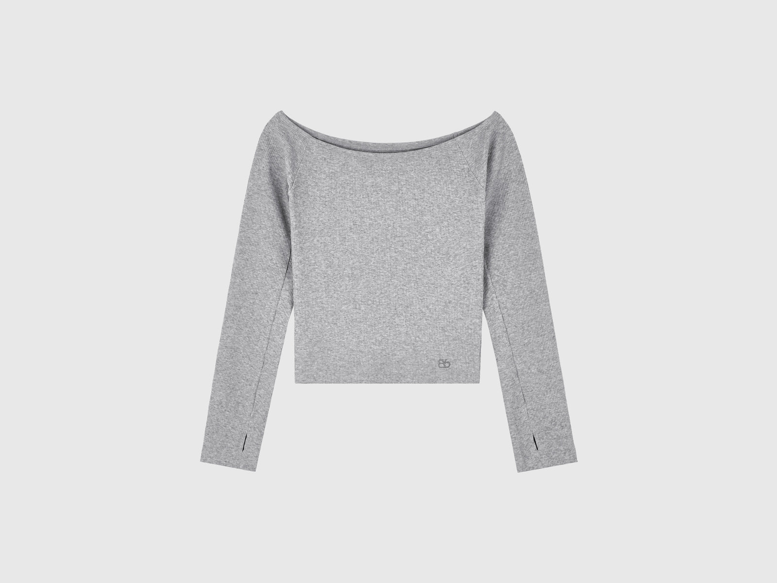 Maglietta con scollo bardot da donna grigio | Benetton Outlet
