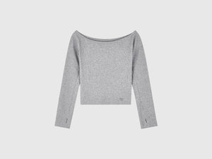 Maglietta con scollo bardot