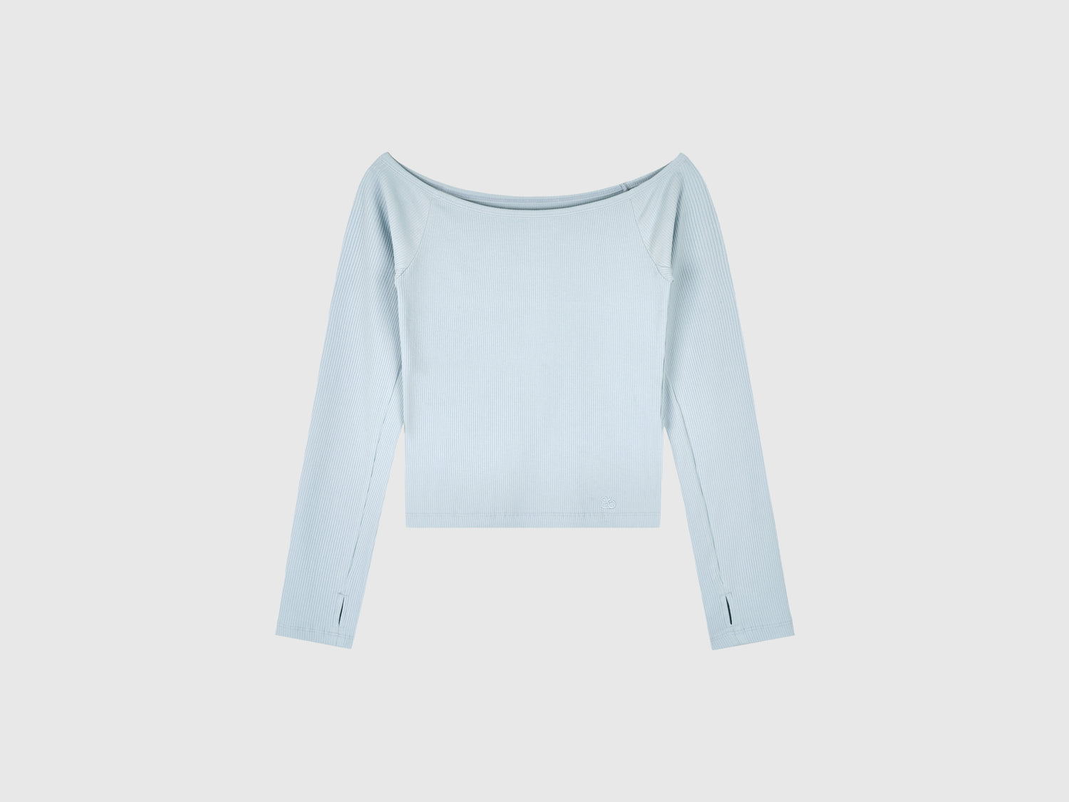 Maglietta con scollo bardot da donna celeste | Benetton Outlet