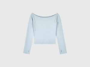 Maglietta con scollo bardot