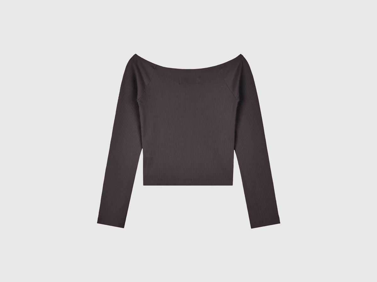 Maglietta con scollo bardot