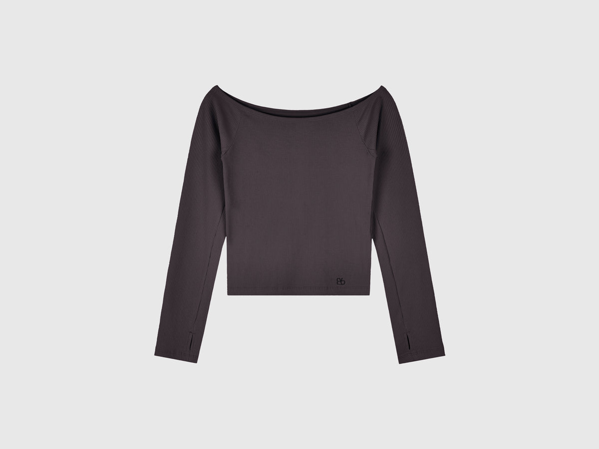 Maglietta con scollo bardot