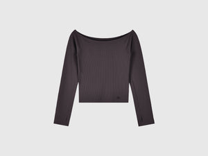 Maglietta con scollo bardot