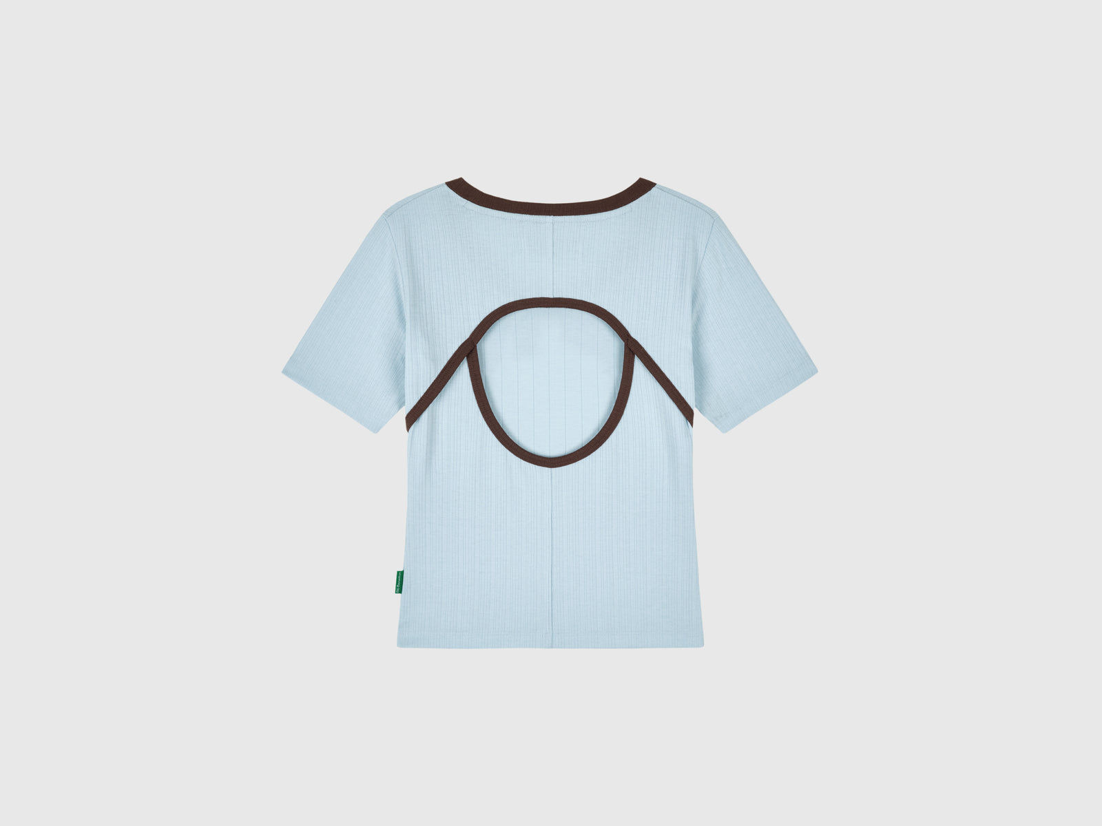 T-shirt con apertura sulla schiena da donna azzurro 2 | Benetton Outlet