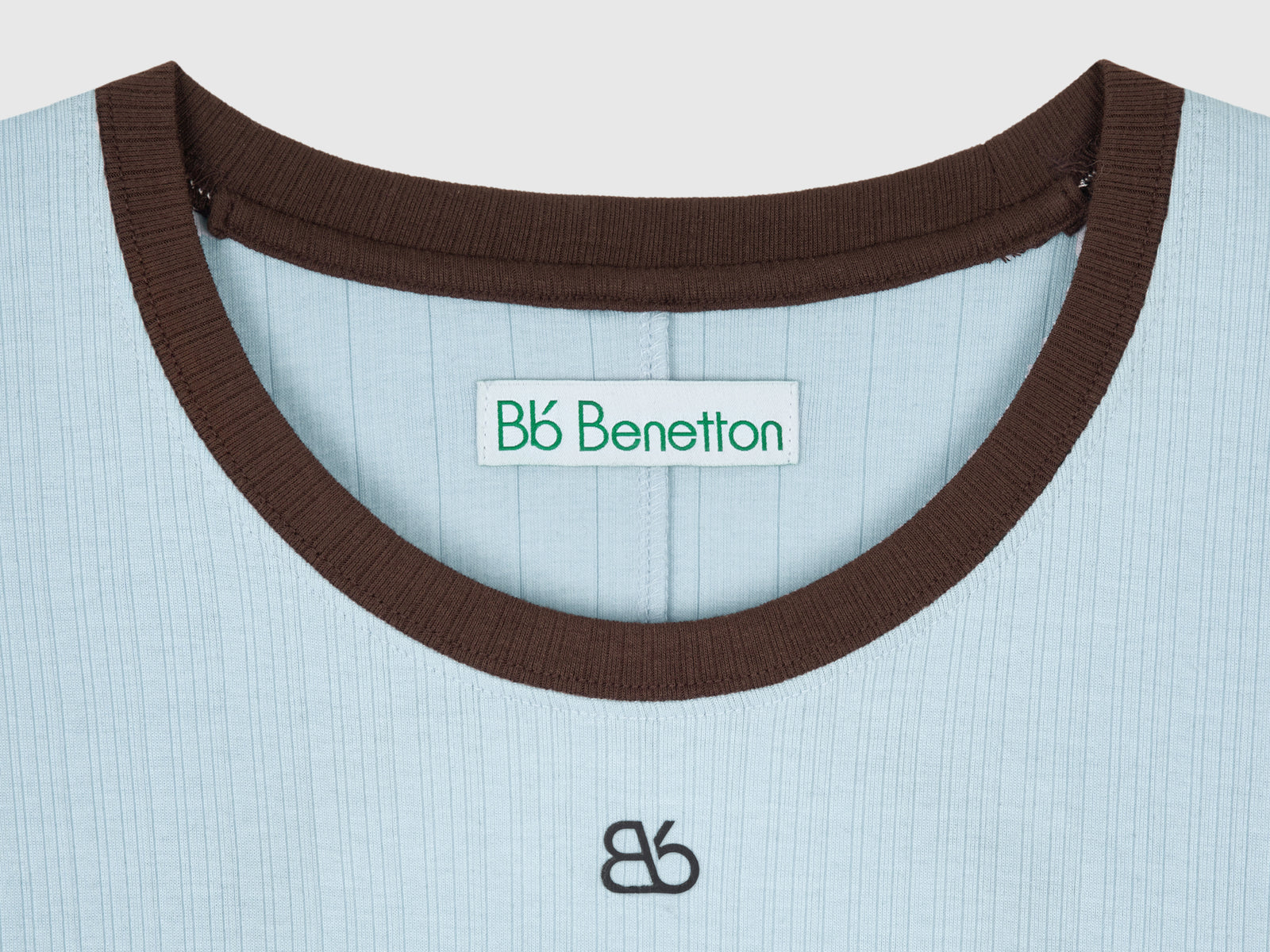 T-shirt con apertura sulla schiena da donna azzurro 3 | Benetton Outlet