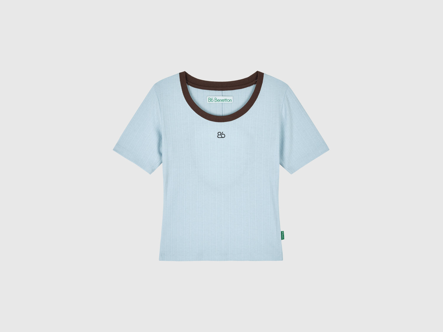 T-shirt con apertura sulla schiena da donna azzurro | Benetton Outlet