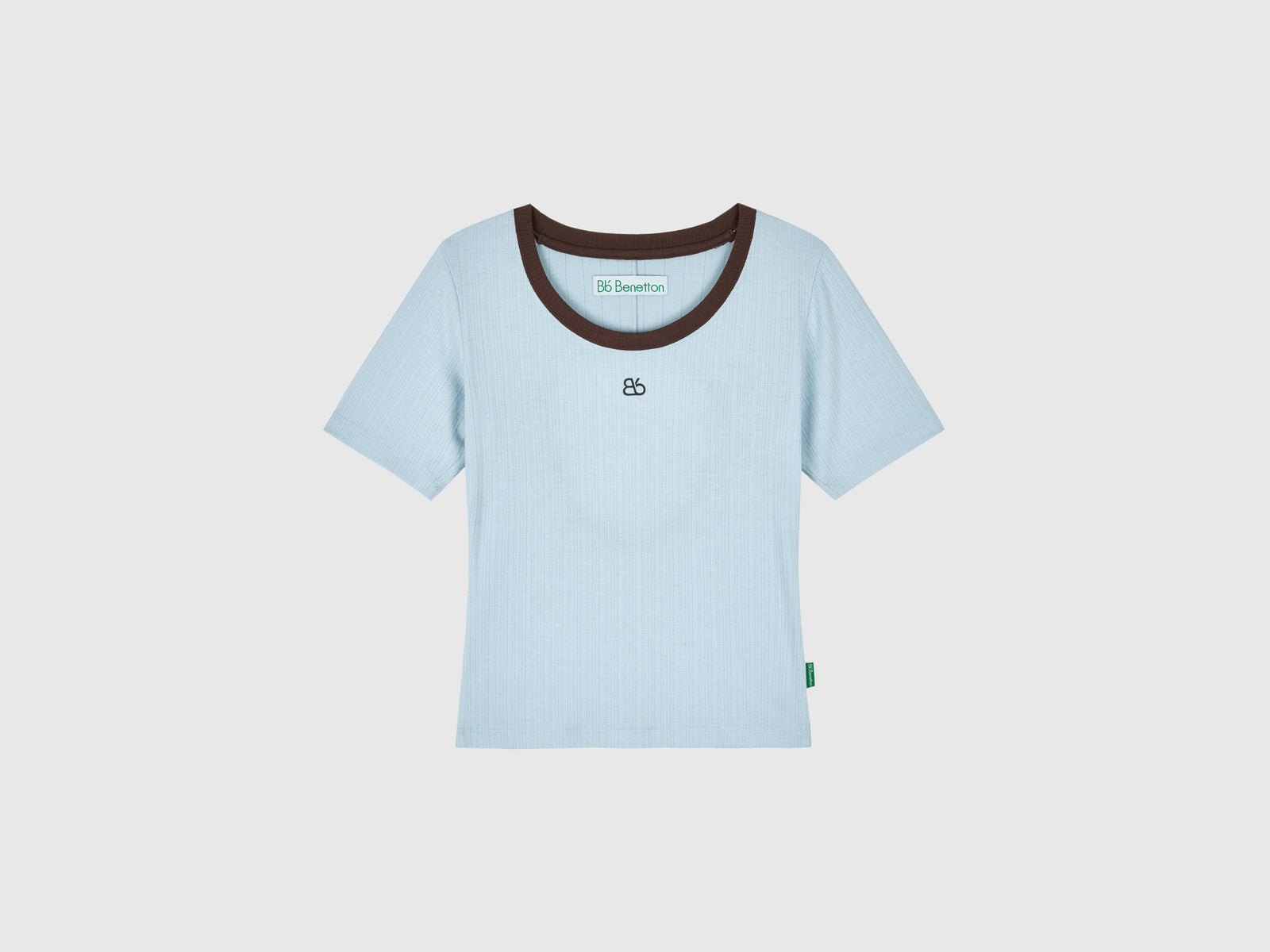 T-shirt con apertura sulla schiena da donna azzurro | Benetton Outlet