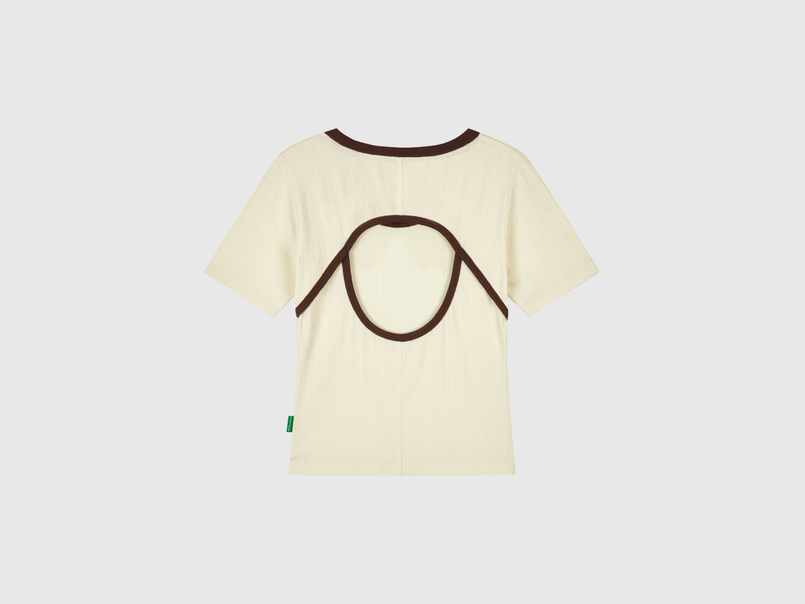 T-shirt con apertura sulla schiena da donna giallo 2 | Benetton Outlet