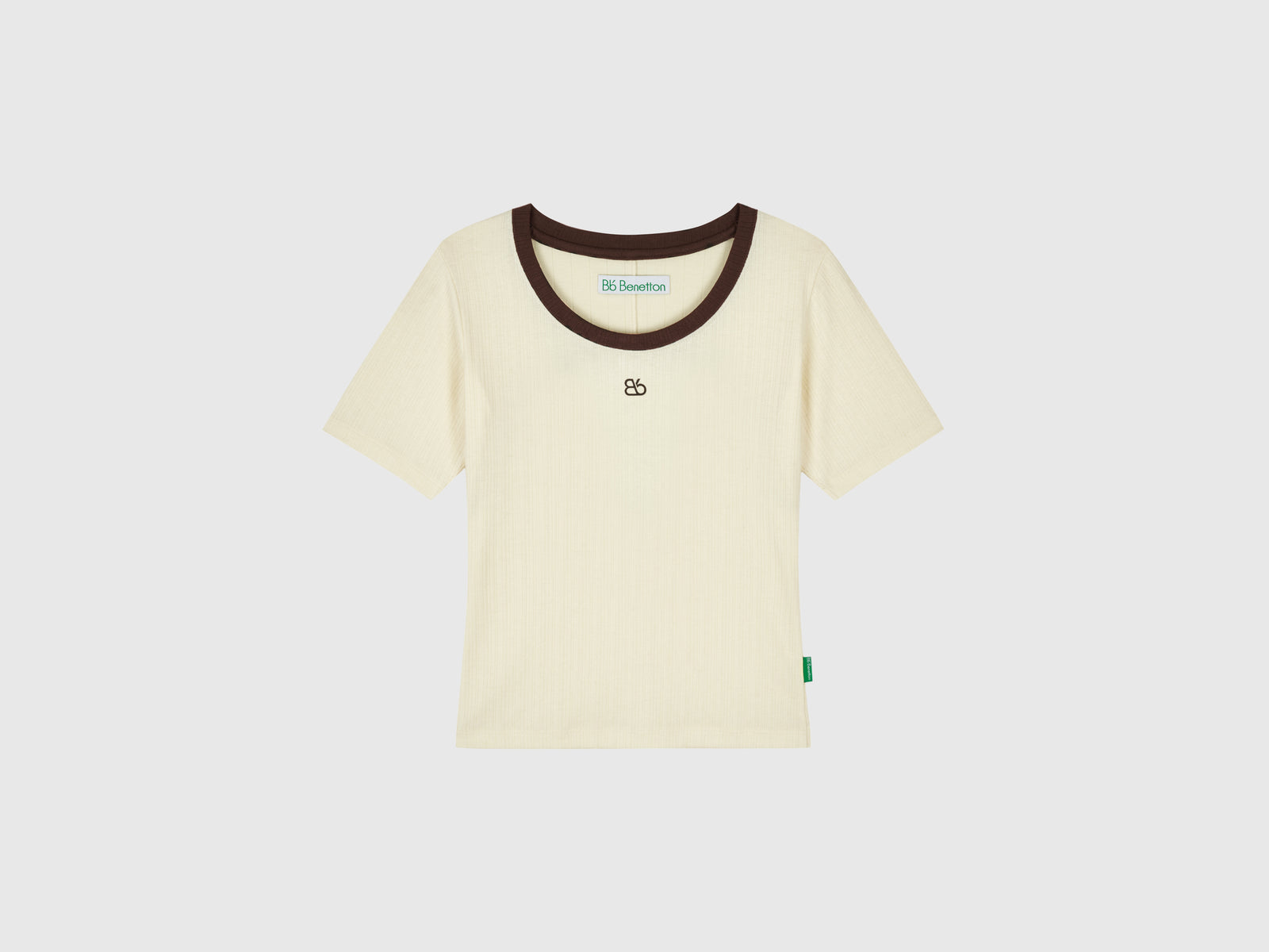 T-shirt con apertura sulla schiena da donna giallo | Benetton Outlet