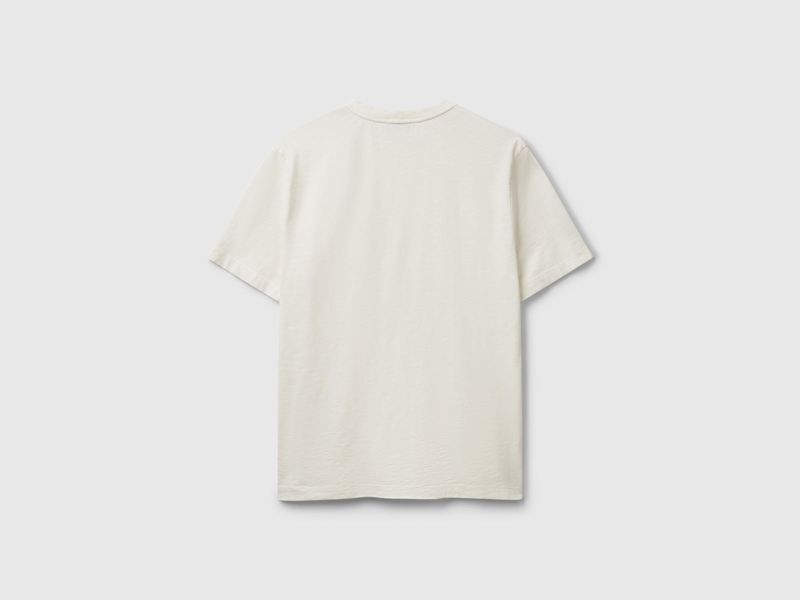 T-shirt leggera da uomo bianco panna 2 | Benetton Outlet