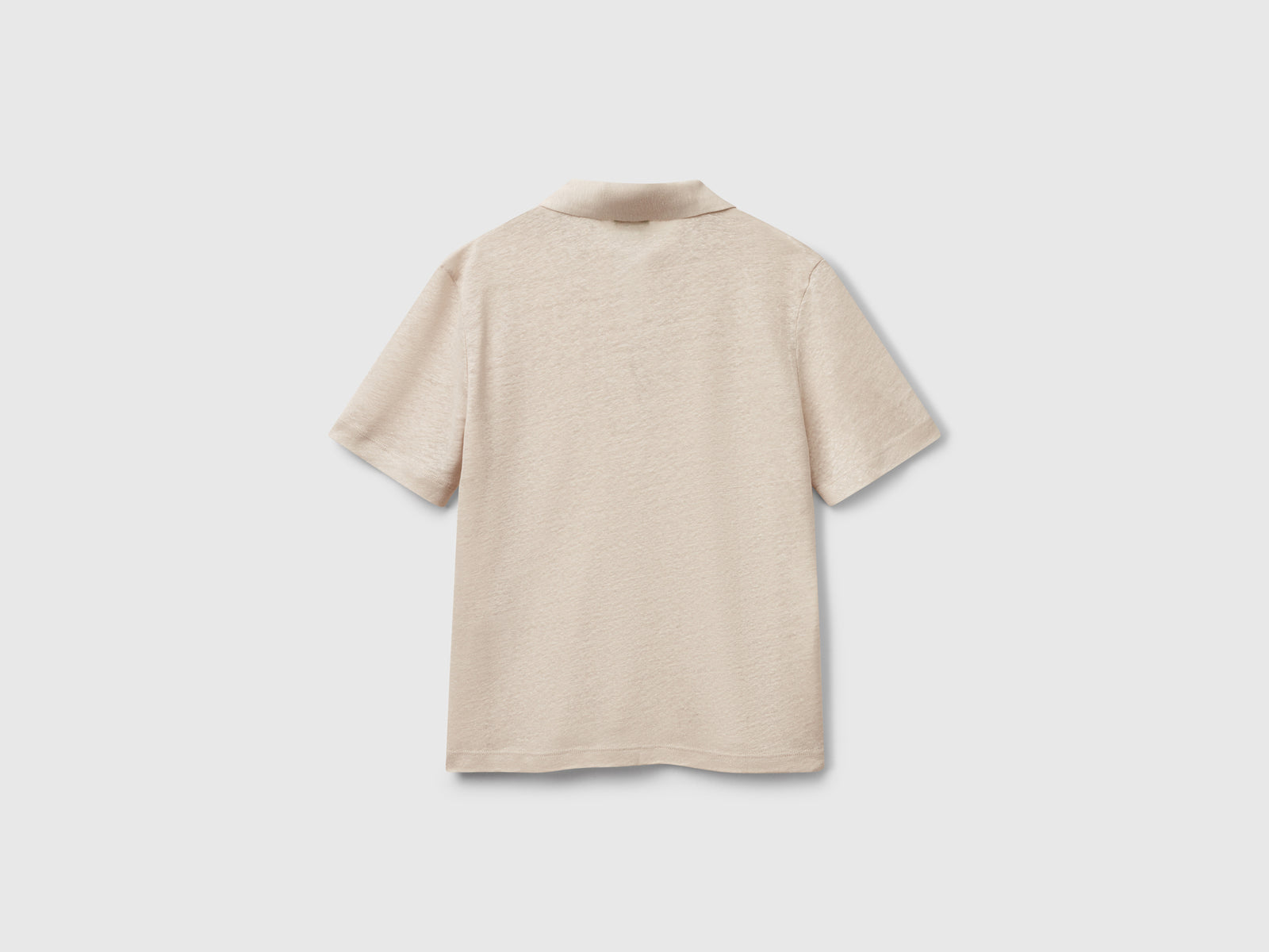 Polo in puro lino da donna beige 2 | Benetton Outlet