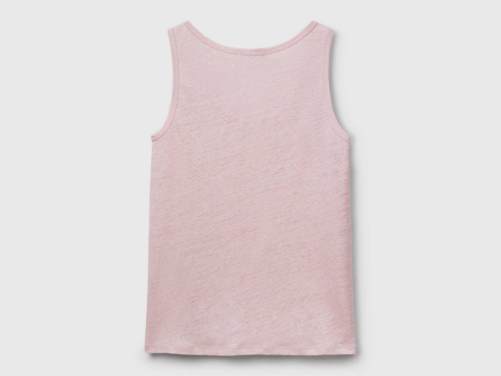 Canotta in puro lino da donna rosa tenue 2 | Benetton Outlet