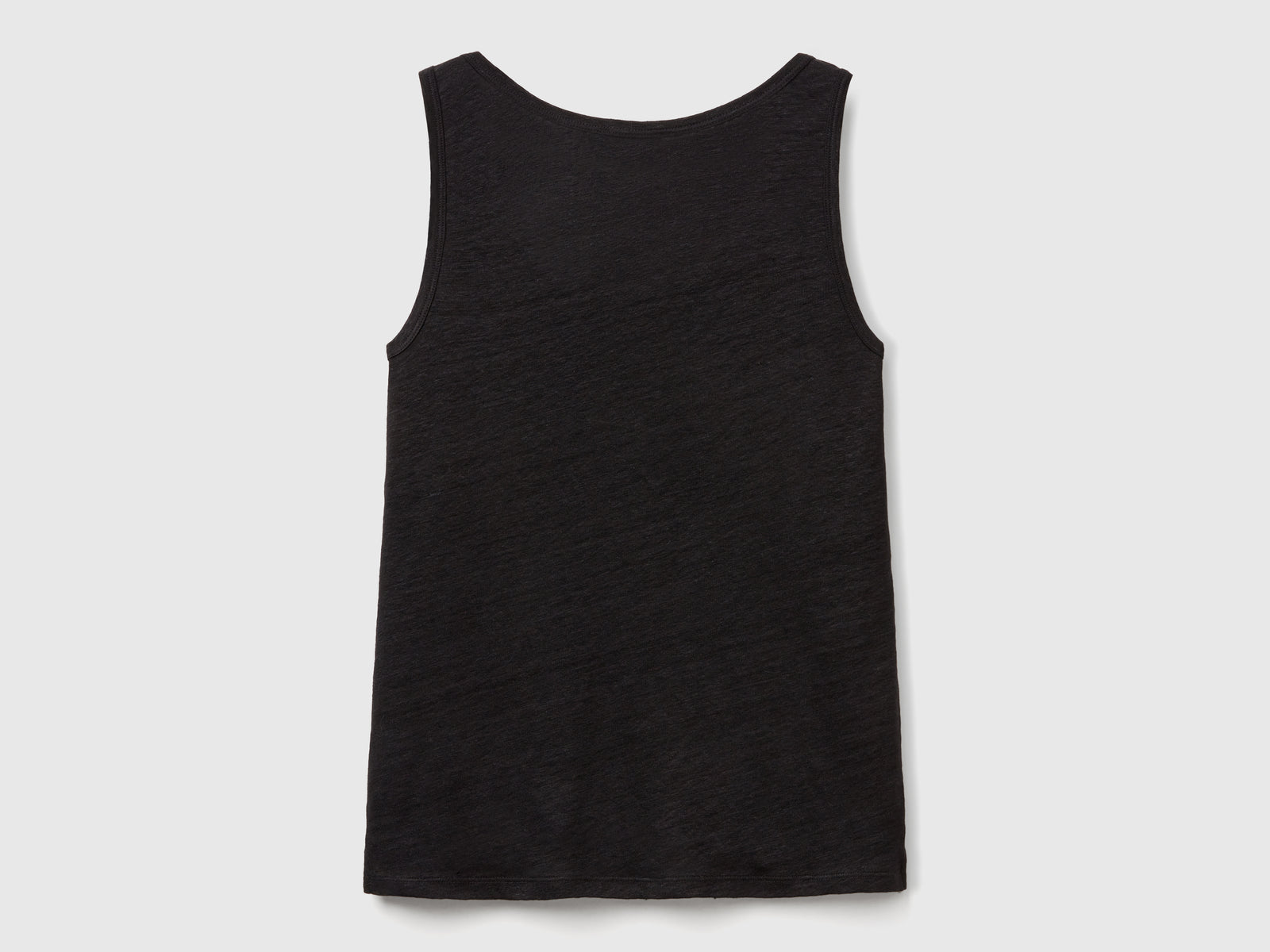 Canotta in puro lino da donna nero 2 | Benetton Outlet