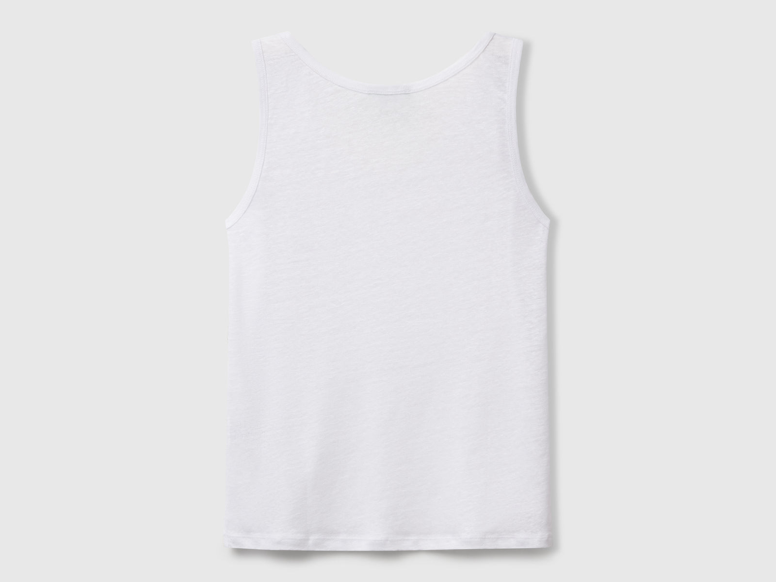 Canotta in puro lino da donna bianco 2 | Benetton Outlet