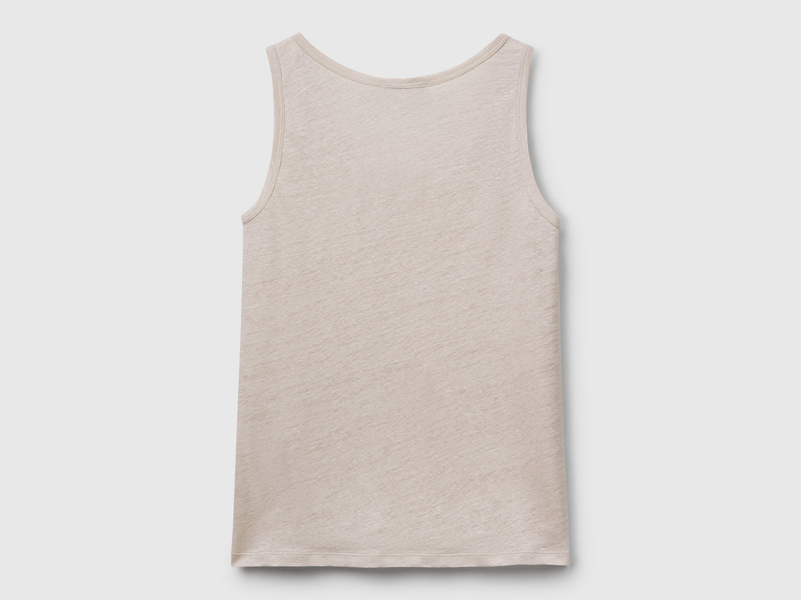 Canotta in puro lino da donna beige 2 | Benetton Outlet