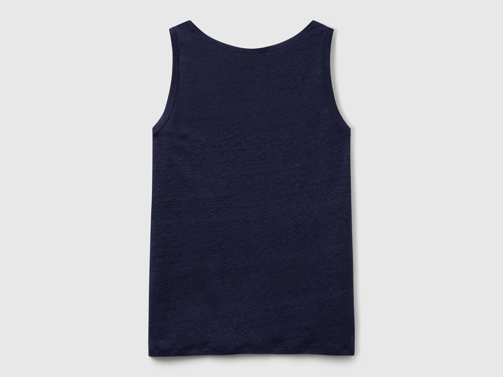Canotta in puro lino da donna blu scuro 2 | Benetton Outlet