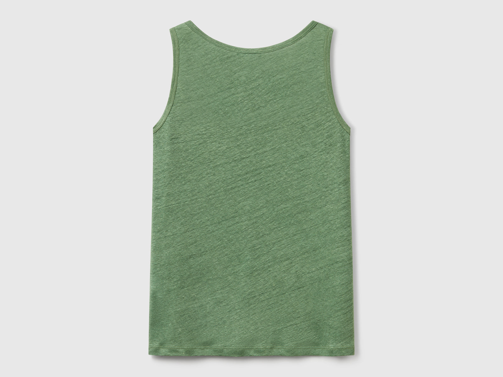 Canotta in puro lino da donna verde 2 | Benetton Outlet