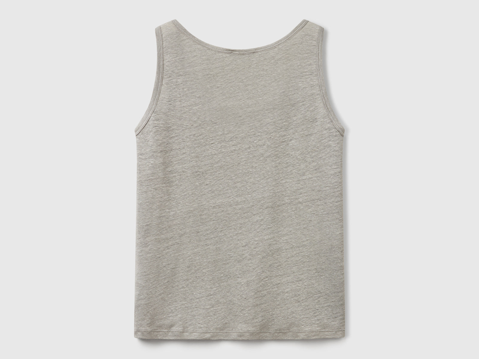Canotta in puro lino da donna grigio 2 | Benetton Outlet