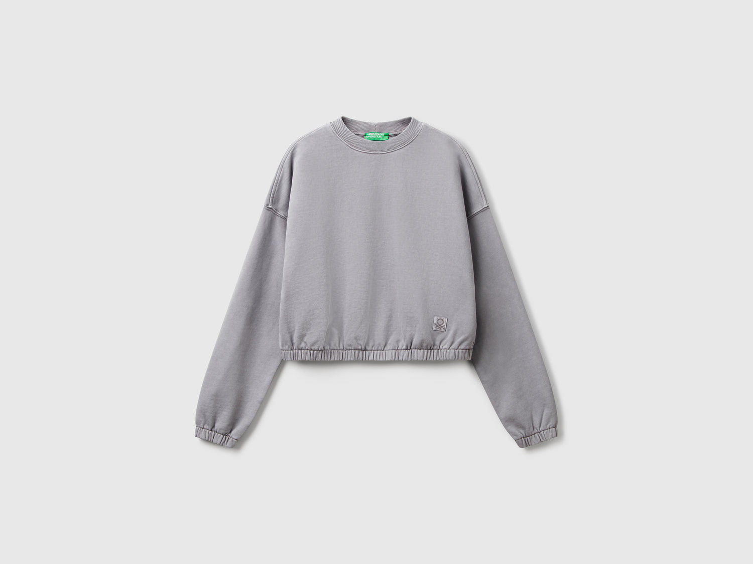Felpa con elastico da donna grigio | Benetton Outlet