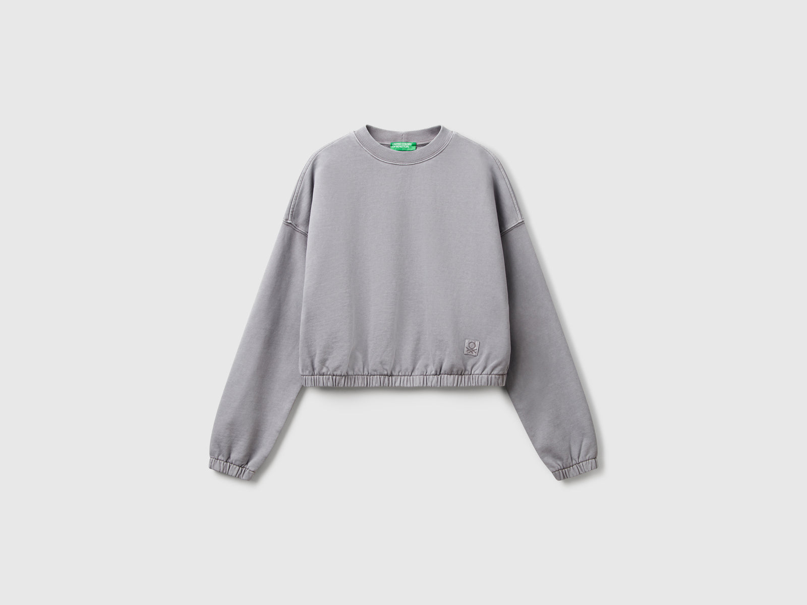 Felpa con elastico da donna grigio | Benetton Outlet