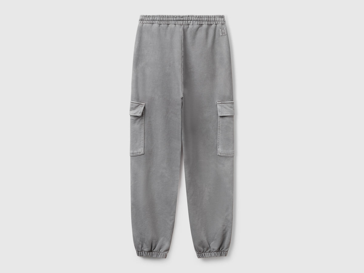 Pantaloni cargo in felpa