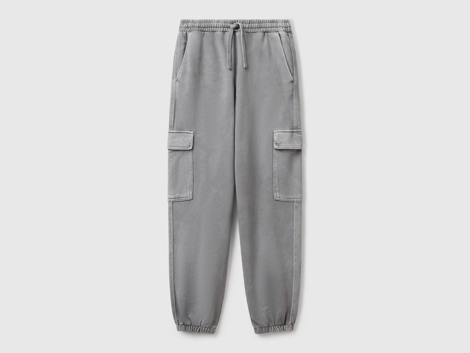 Pantaloni cargo in felpa da donna grigio | Benetton Outlet