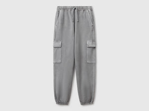 Pantaloni cargo in felpa