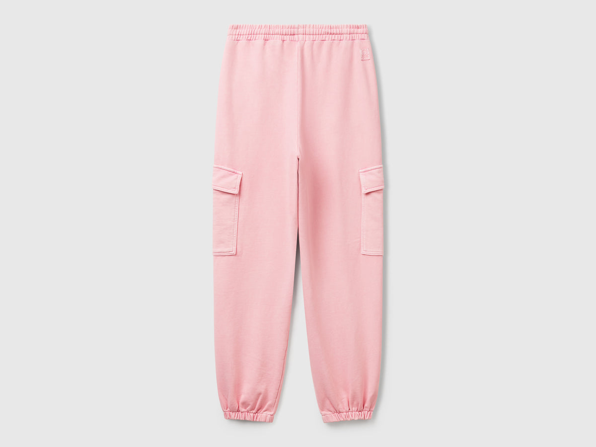 Pantaloni cargo in felpa