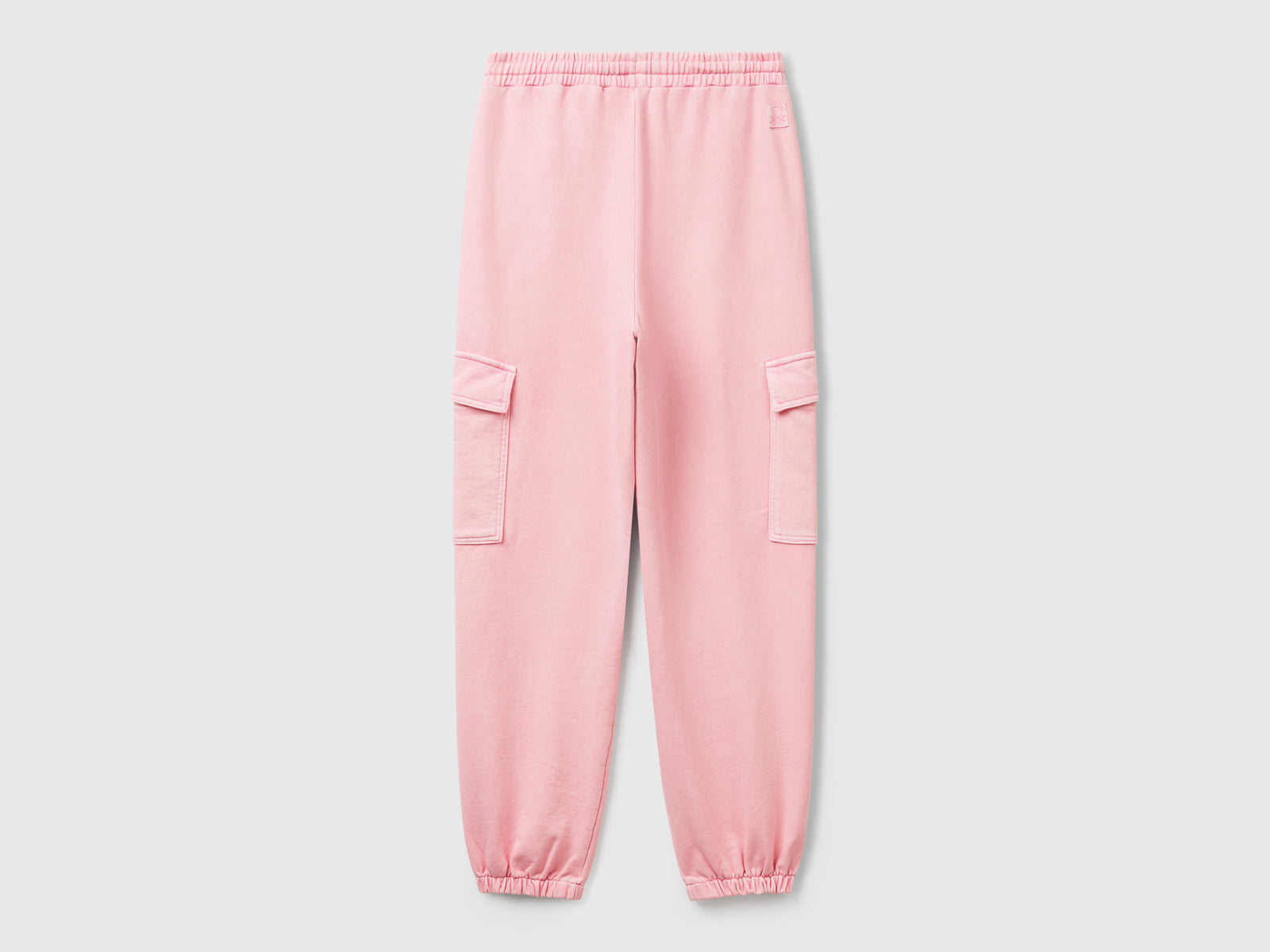 Pantaloni cargo in felpa da donna rosa 2 | Benetton Outlet