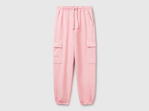 Pantaloni cargo in felpa
