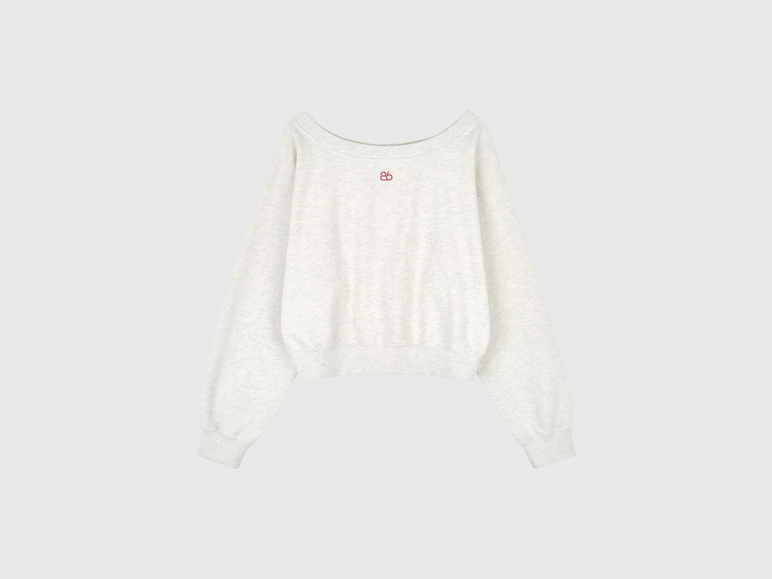 Felpa con scollo a barchetta da donna grigio chiaro | Benetton Outlet