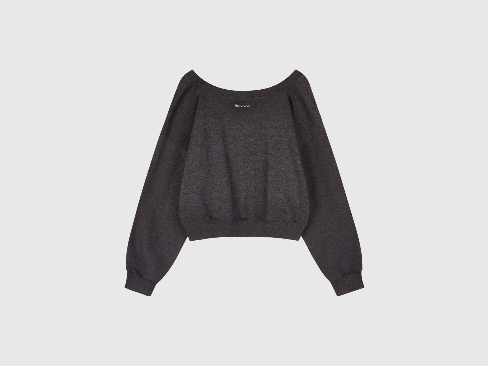 Boat-neck sweatshirt da donna grigio scuro 2 | Benetton Outlet