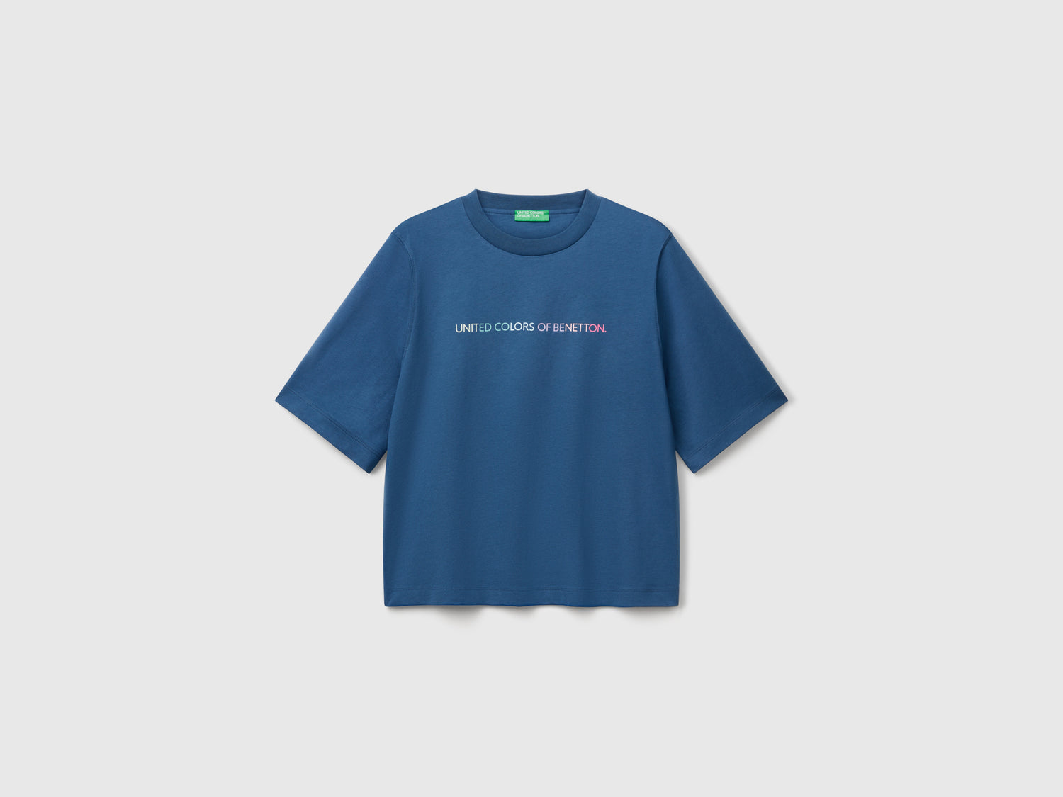 T-shirt con stampa logo da donna avio | Benetton Outlet