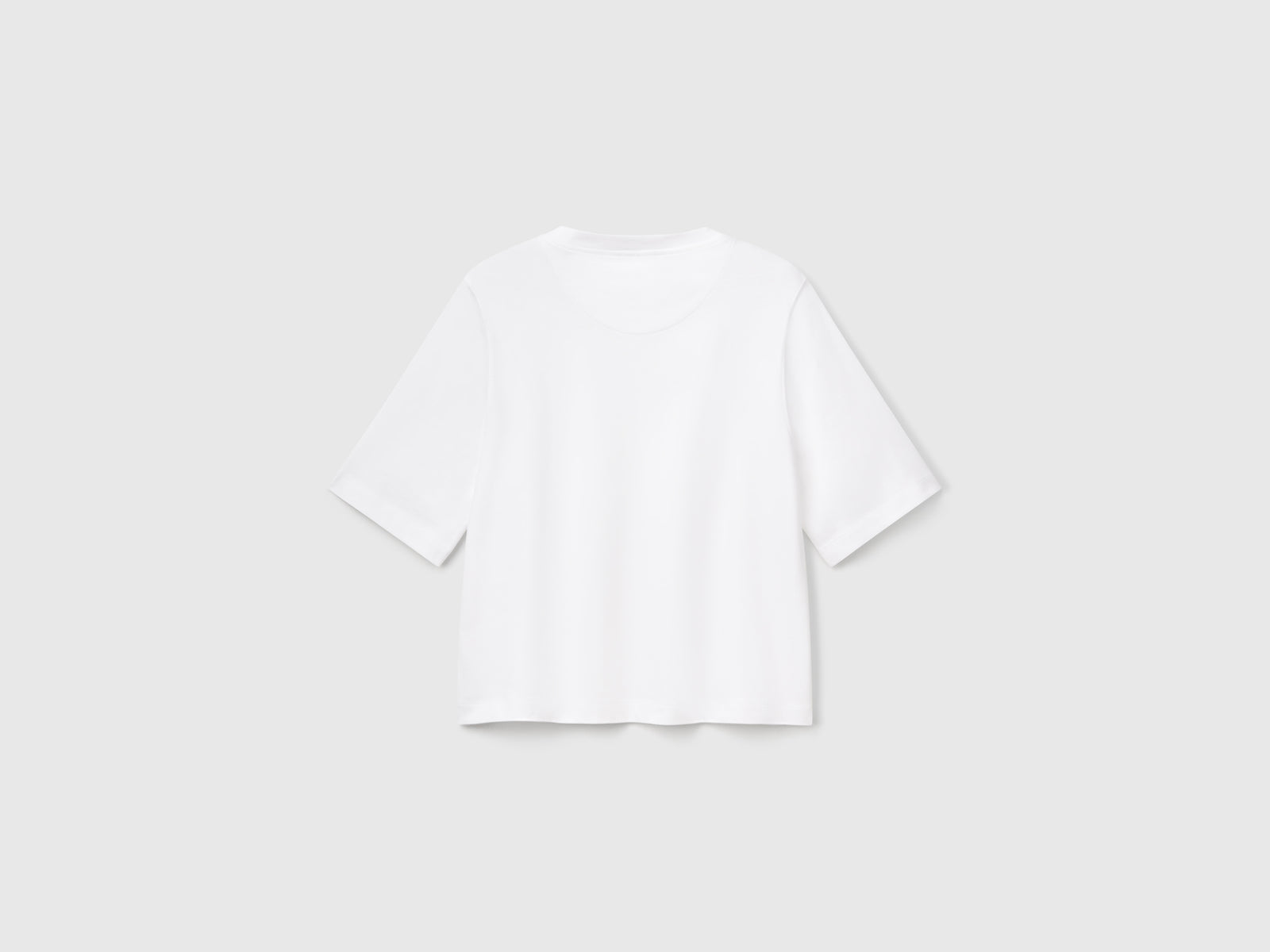 T-shirt con stampa logo da donna bianco 2 | Benetton Outlet