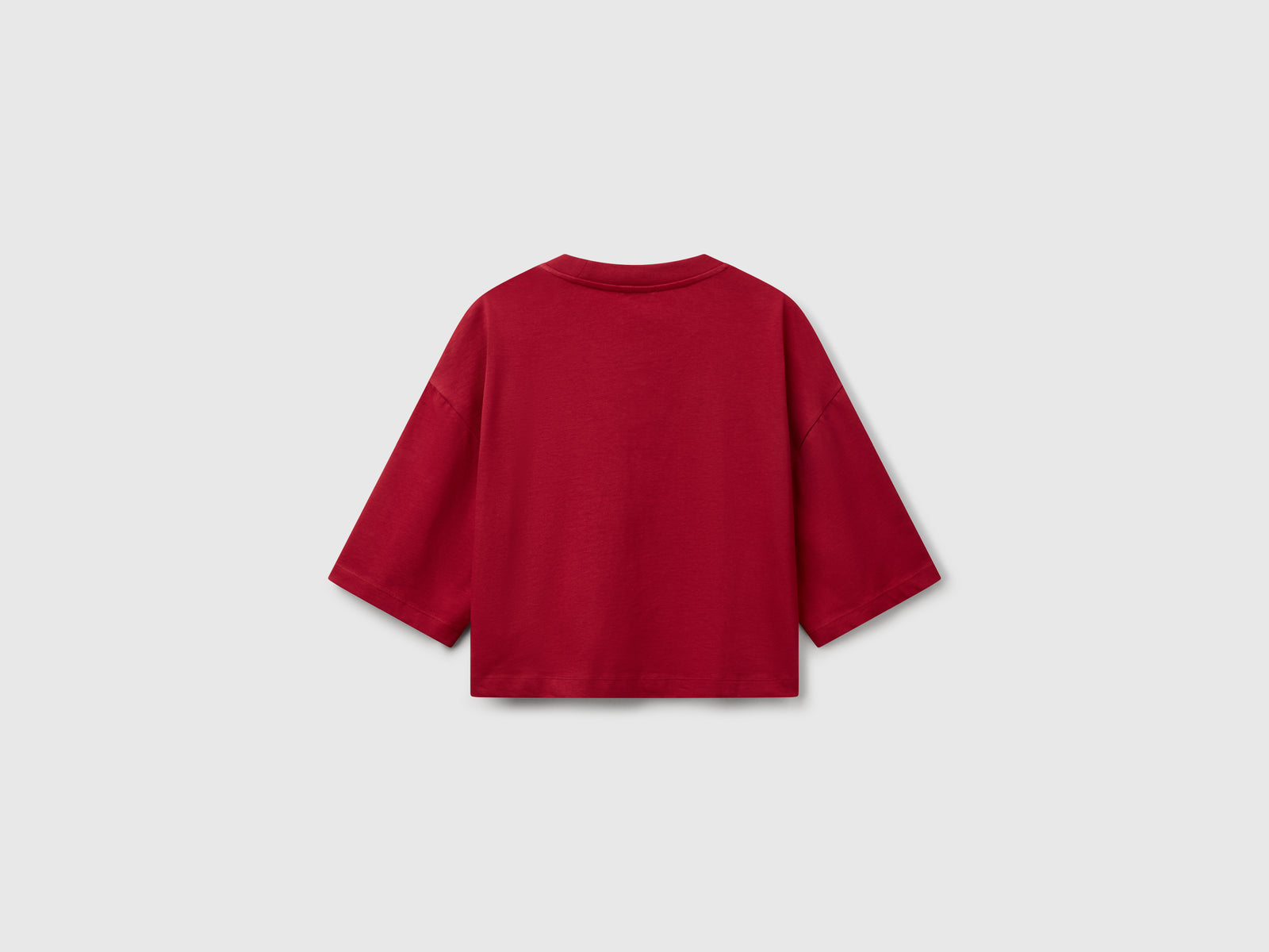 T-shirt con stampa fiori da donna bordeaux 2 | Benetton Outlet