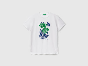 Regular T-shirt with flower print
