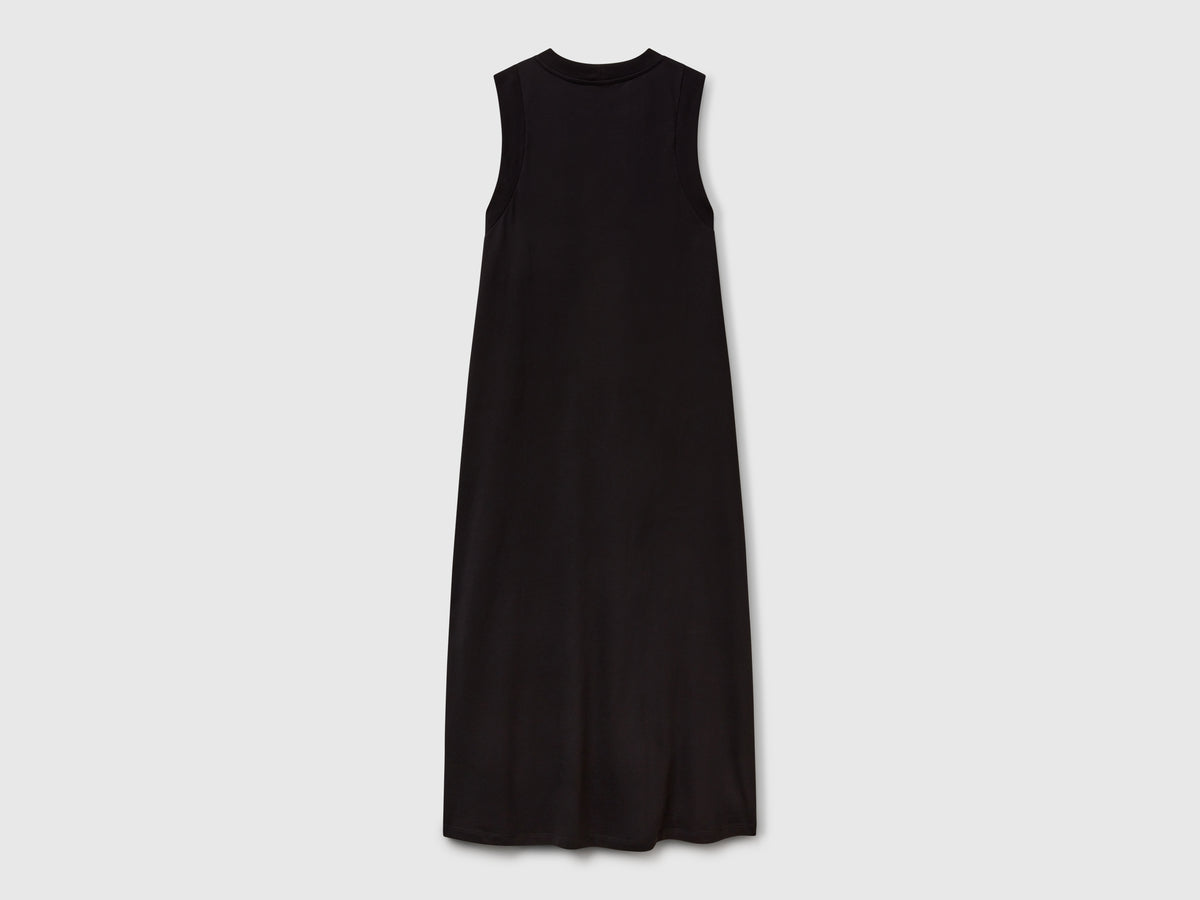 Sleeveless dress in pure cotton