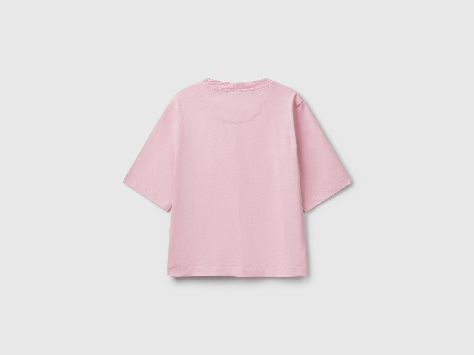 T-shirt boxy fit 100% cotone da donna rosa 2 | Benetton Outlet