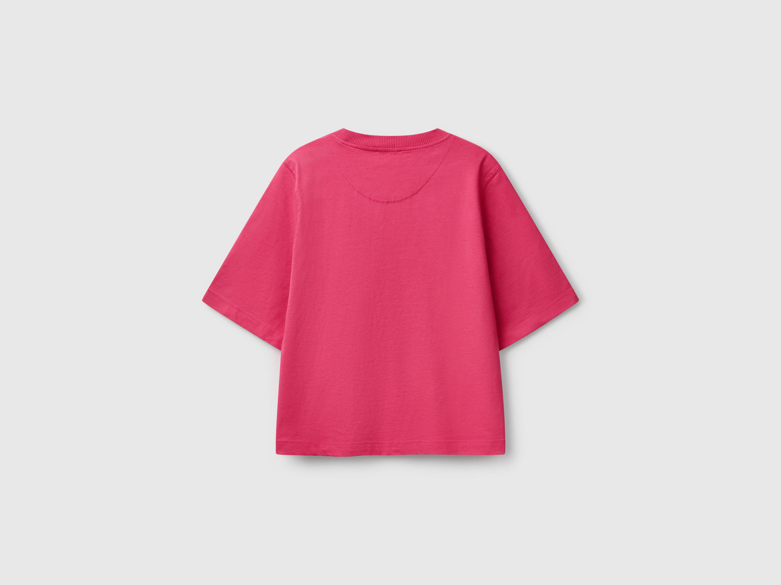 T-shirt boxy fit 100% cotone da donna fragola 2 | Benetton Outlet