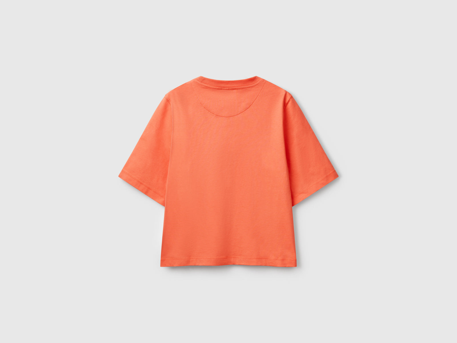 T-shirt boxy fit 100% cotone da donna arancione 2 | Benetton Outlet