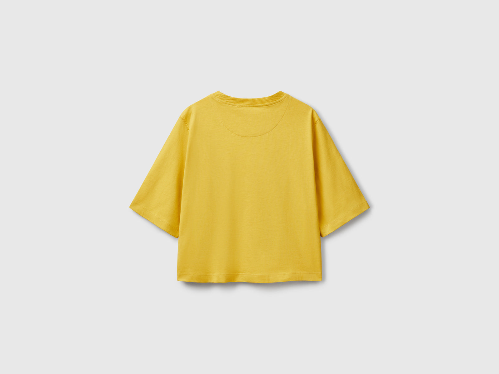 T-shirt boxy fit 100% cotone da donna senape 2 | Benetton Outlet