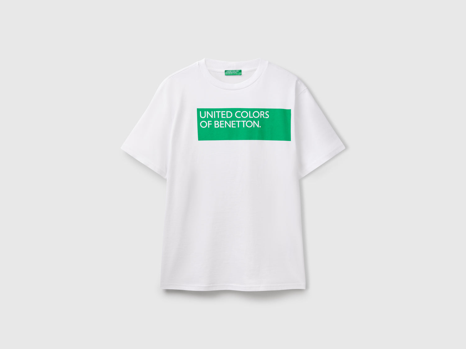 T-shirt con stampa frontale da uomo bianco | Benetton Outlet