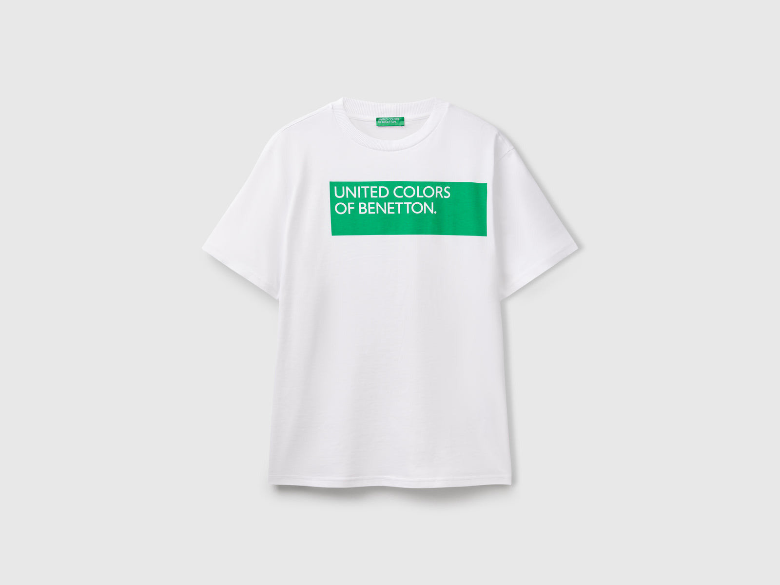 T-shirt con stampa frontale da uomo bianco | Benetton Outlet