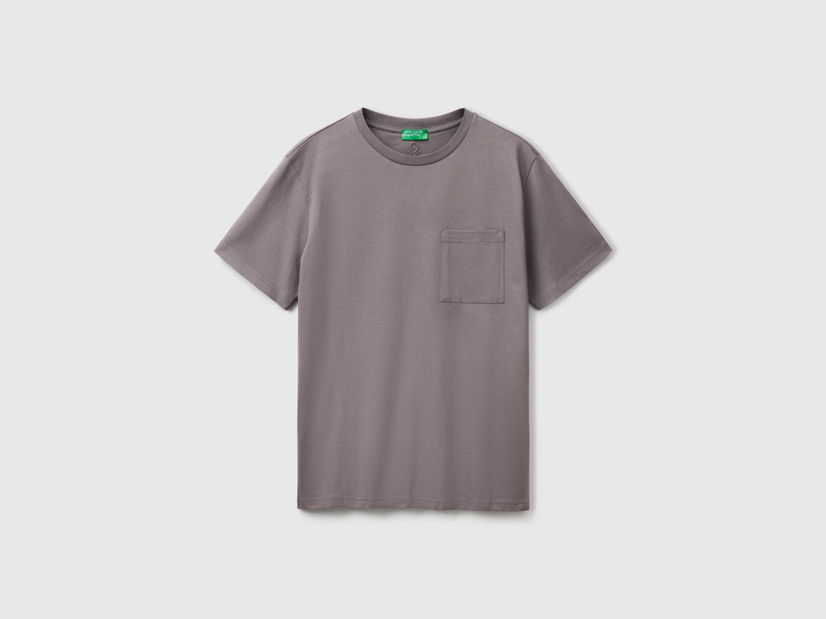 T-shirto topo in cotone bio con taschino