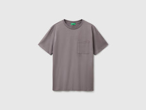 T-shirto topo in cotone bio con taschino