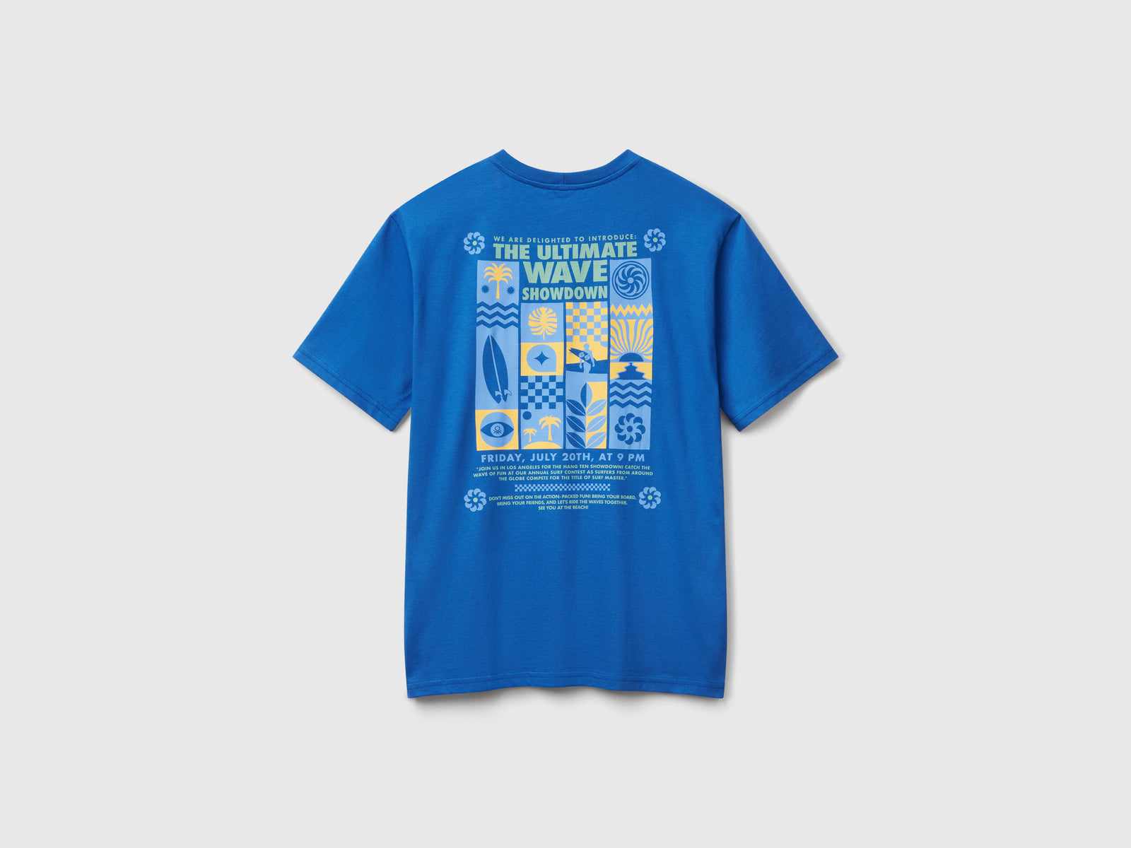 Maglietta con grafica da uomo bluette 2 | Benetton Outlet