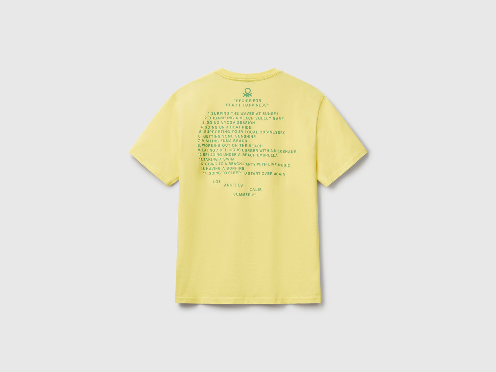 Maglietta con grafica da uomo giallo 2 | Benetton Outlet