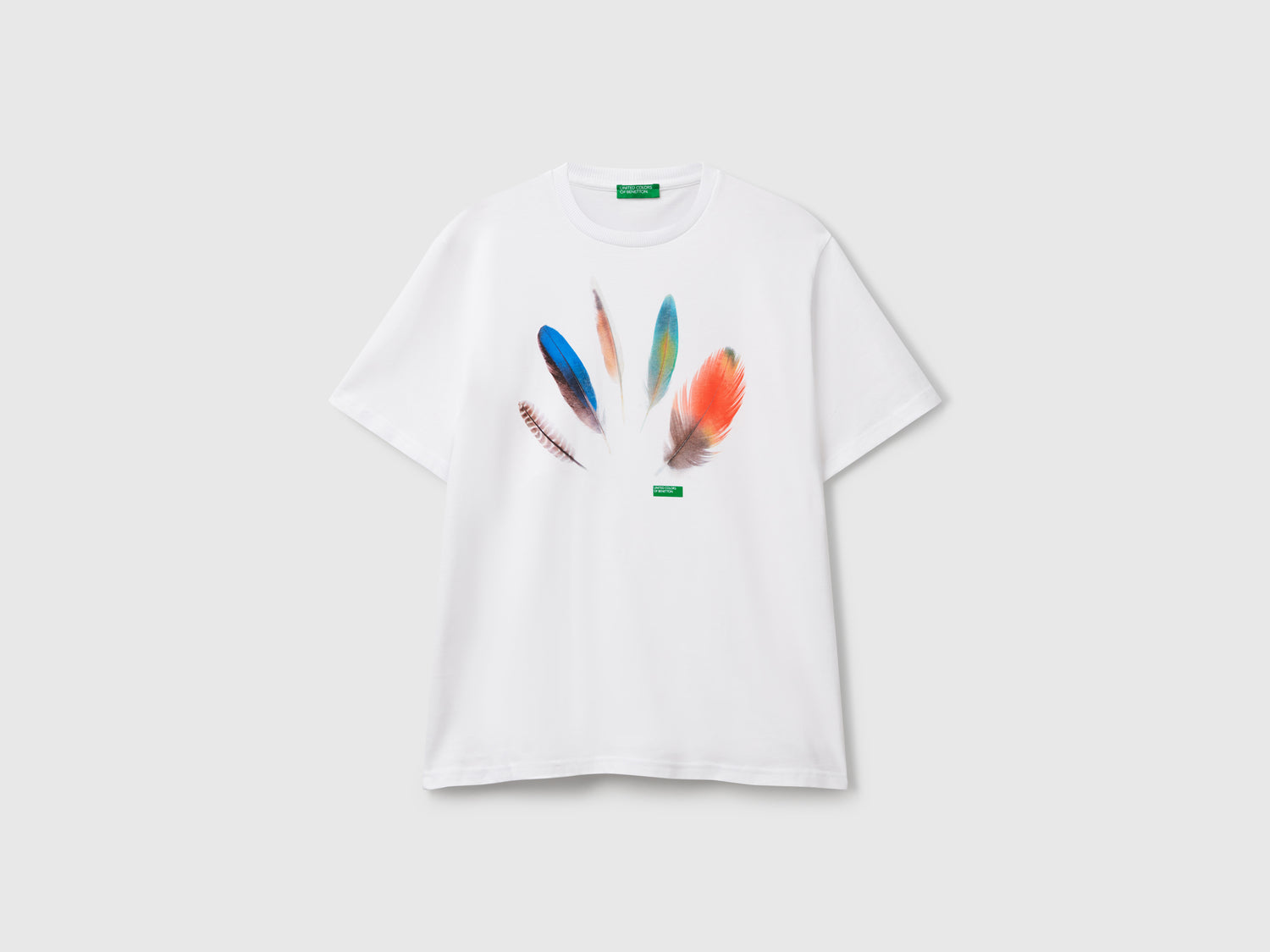 T-shirt con stampa fotografica da uomo bianco | Benetton Outlet