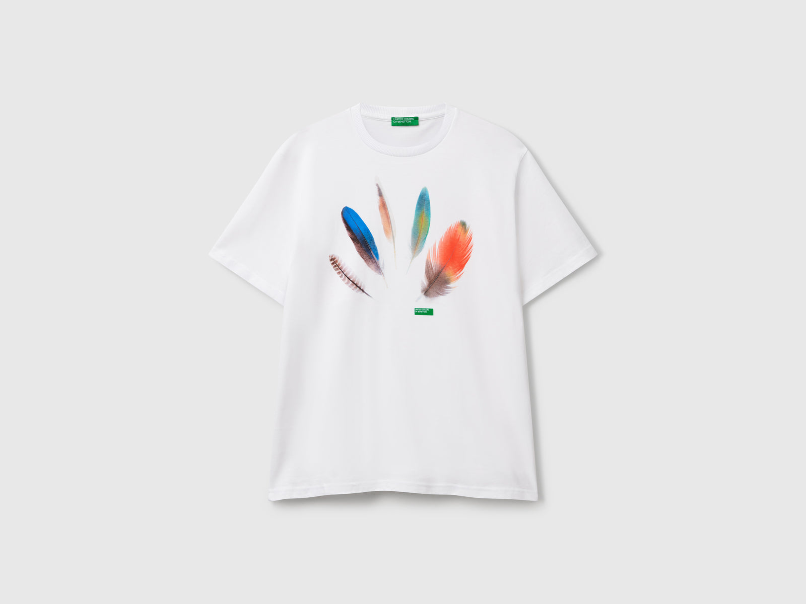 T-shirt con stampa fotografica da uomo bianco | Benetton Outlet