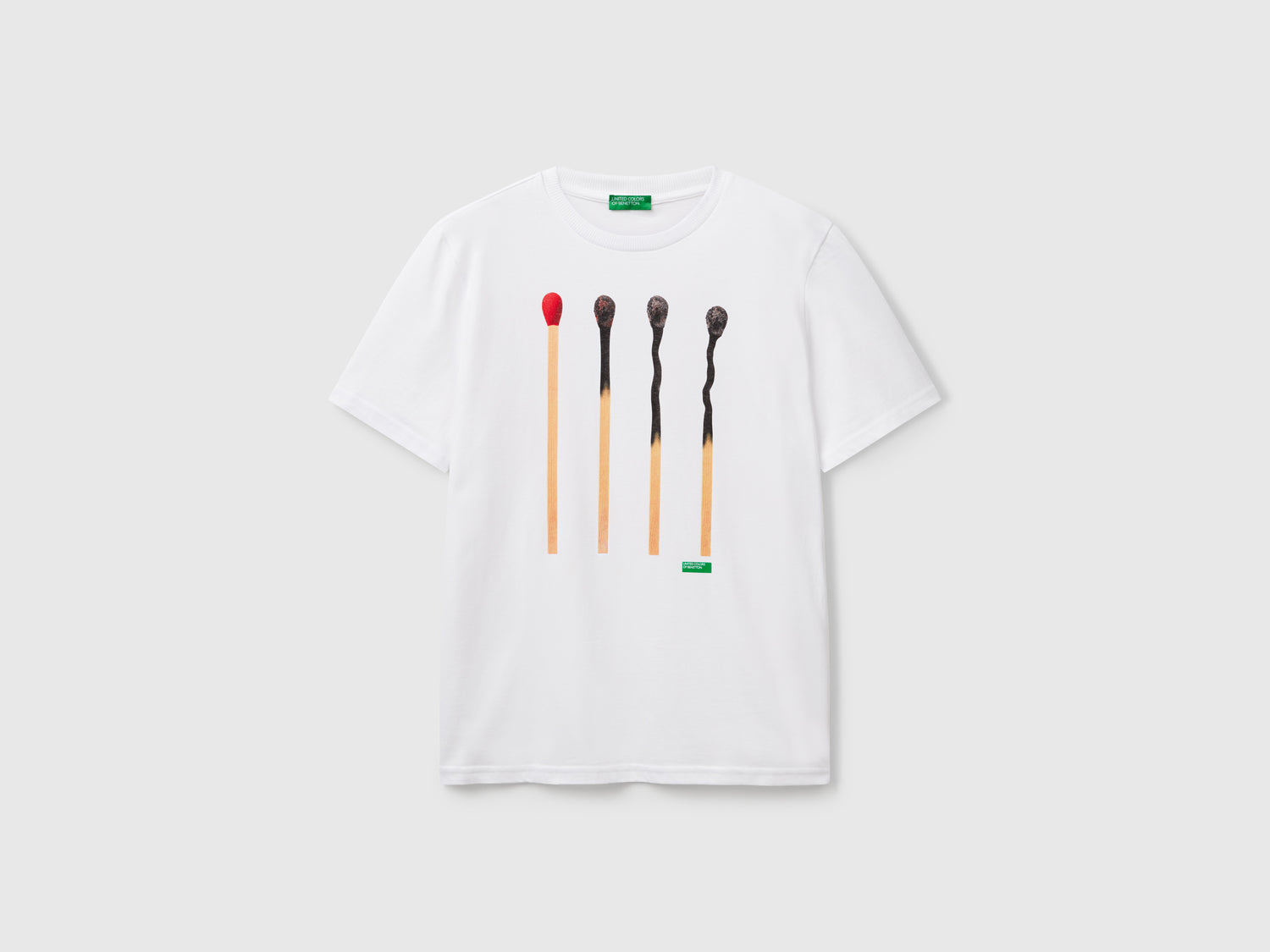 T-shirt con stampa fotografica da uomo bianco | Benetton Outlet